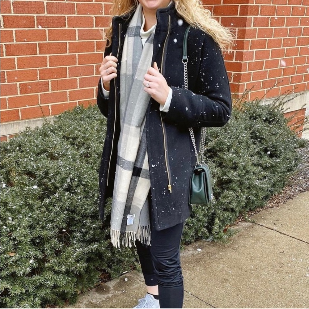 J. Crew Mercantile City Coat Wool Blend in Black - 00